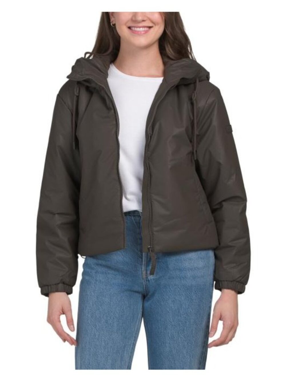 Hunter Leah Water Repellant Cropped Rain Jacket Medium New with Tag